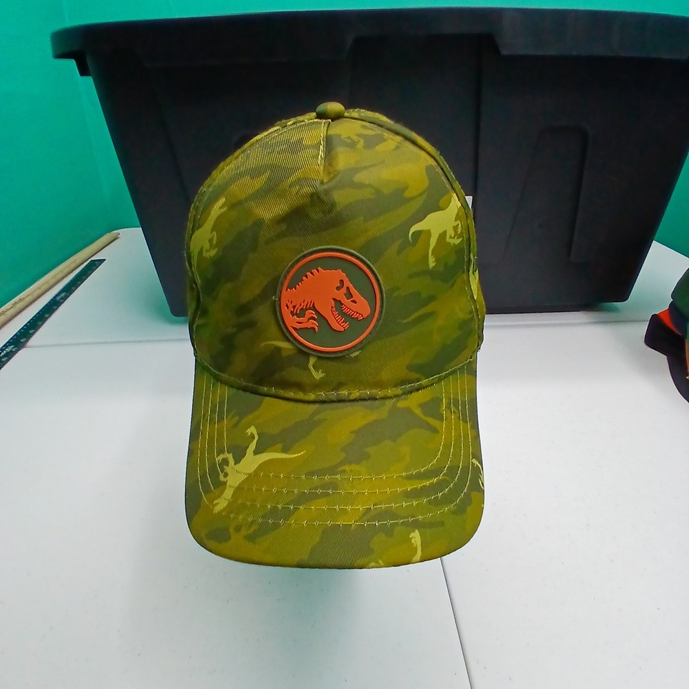 Jurassic World Boys Baseball Cap Green Camo Dinosaur Dominion Adventure Hat